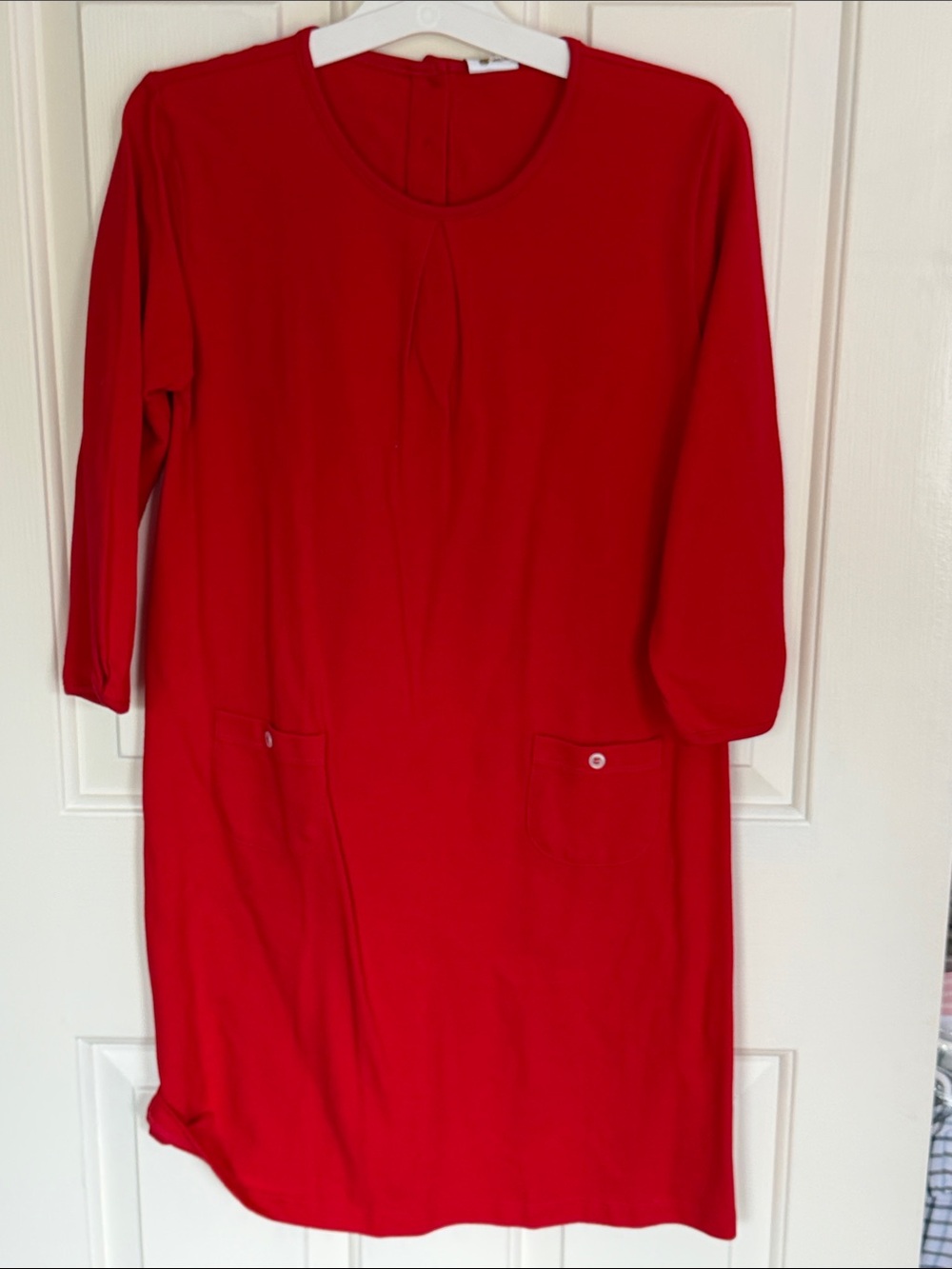 Girls Red Knit Dress - Classic Everyday Style